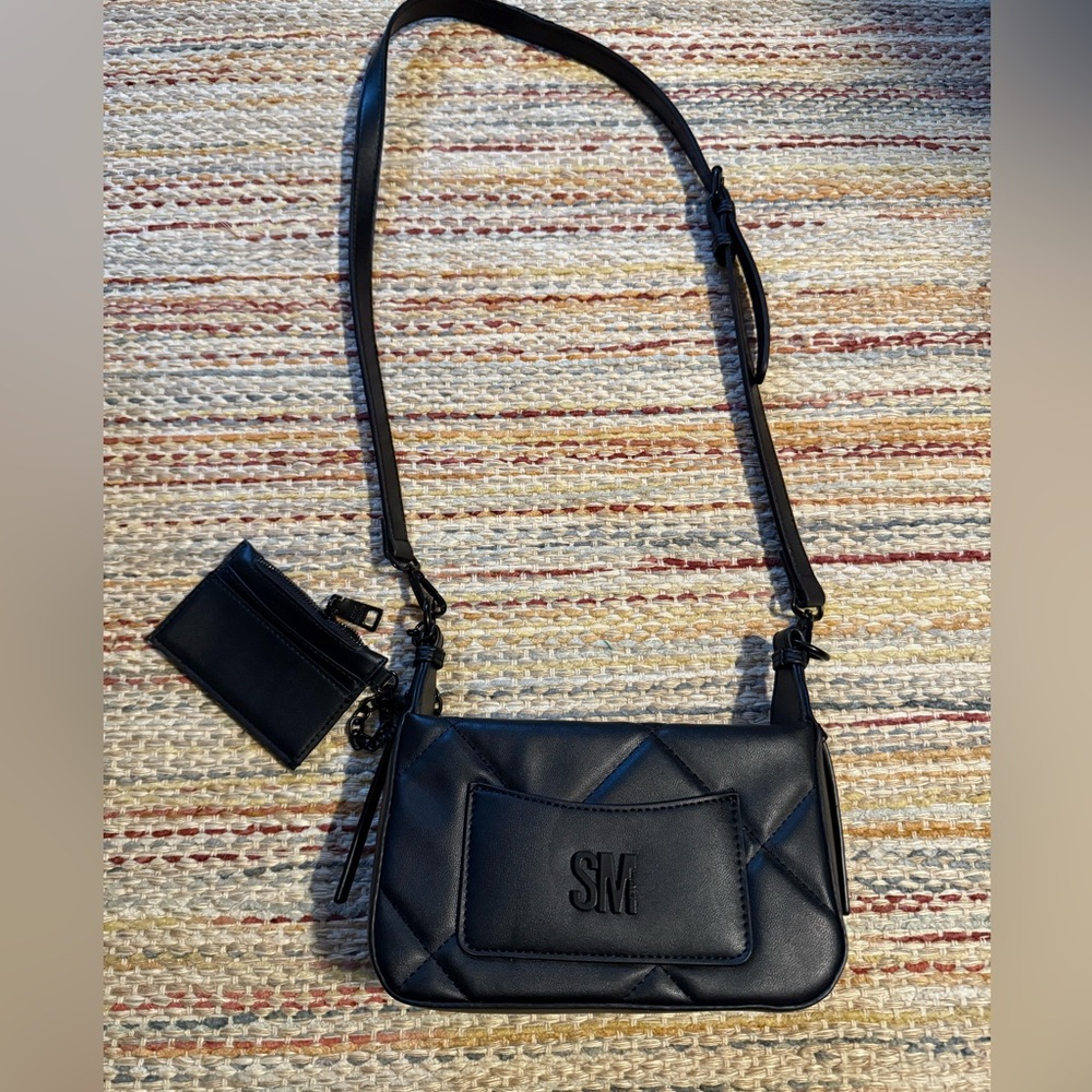 Steve Madden Quilted Black Crossbody Bag